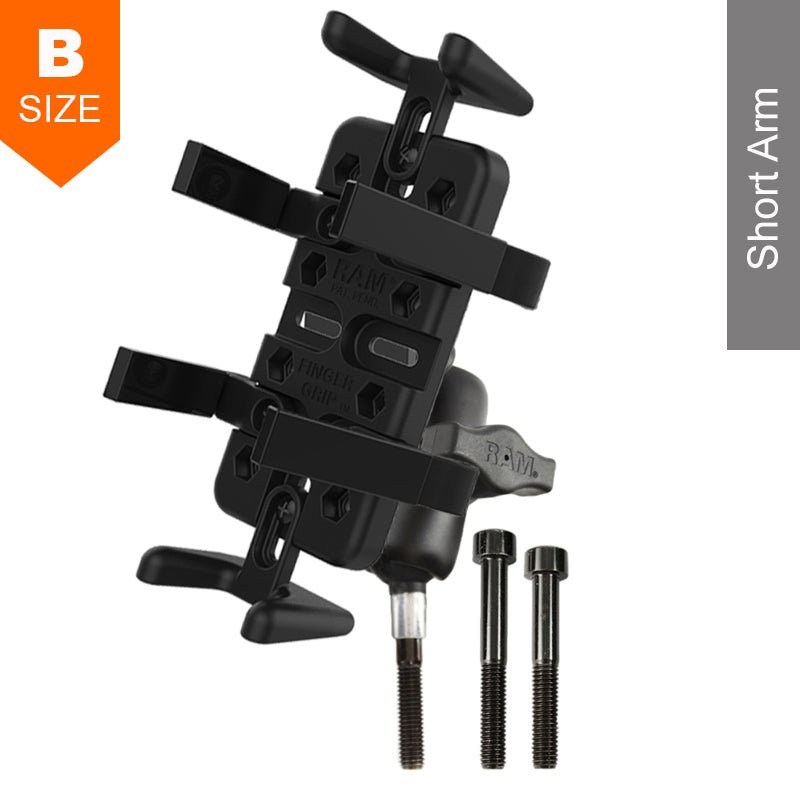 PROMOUNT - RAM M8 Handlebar Clamp Universal Finger - Grip Mount Kit 1" Ball - RAM - B - 367 - A - UN4U