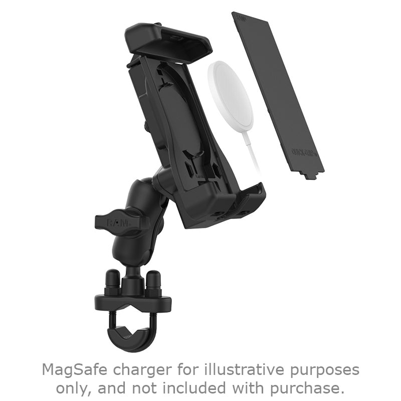 PROMOUNT - RAM MagSafe Compatible Quick - Grip Handlebar U - Bolt Phone Kit 1" Ball - RAM - B - 149Z - A - UN15WU