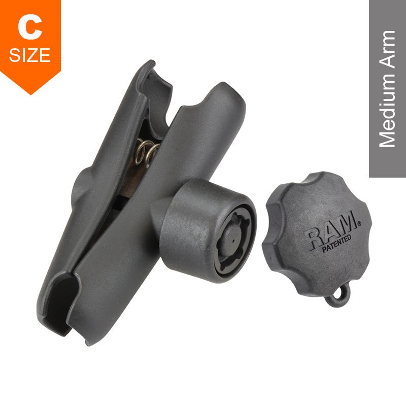 PROMOUNT - RAM Medium Double Socket Arm & 5 - Pin Security Knob 1.5" Ball - RAM - 201 - S - KEY5U