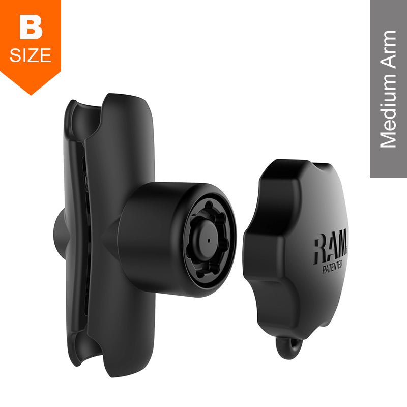 PROMOUNT - RAM Medium Double Socket Arm & Pin - Lock Security Knob 1" Ball - RAM - B - 201 - SU