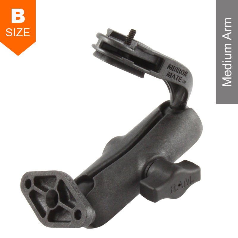 PROMOUNT - RAM Mirror Mount with Medium Double Socket Arm 1" Ball - RAP - B - 191AU