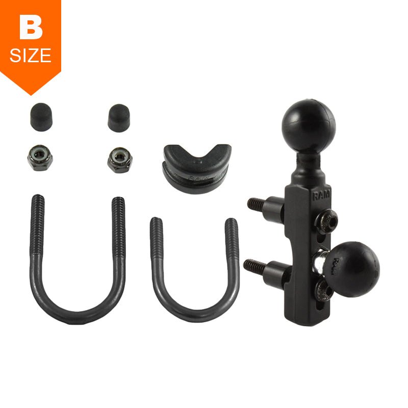 PROMOUNT - RAM Motorcycle Brake/Clutch Reservoir & Handlebar Double 1" Balls - RAM - B - 309 - 8U