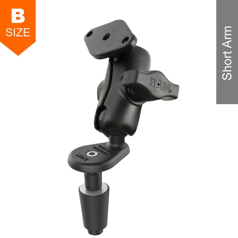 PROMOUNT - RAM Motorcycle Fork Stem Short Arm Mount Kit 1" Ball - RAM - B - 176U - A