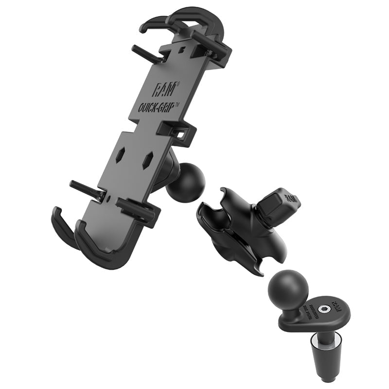 PROMOUNT - RAM Motorcycle Fork Stem Short Arm Quick Grip XL Phone Kit - RAM - B - 176 - A - PD4U