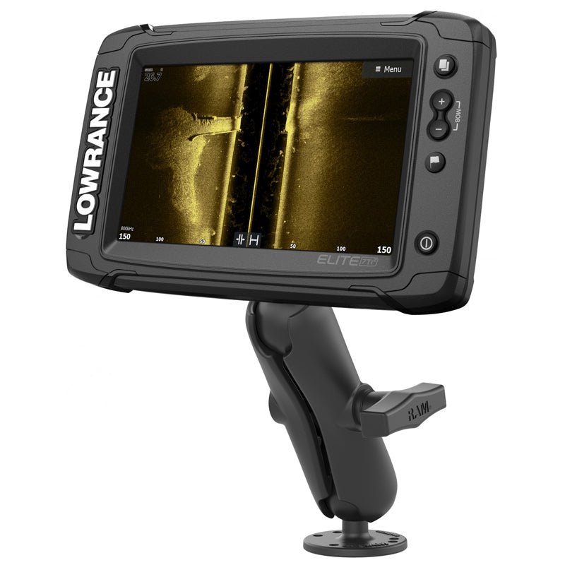 PROMOUNT - RAM Quick Release Mount for Lowrance Elite & Mark Series 1.5" Ball - RAM - 101 - LO11