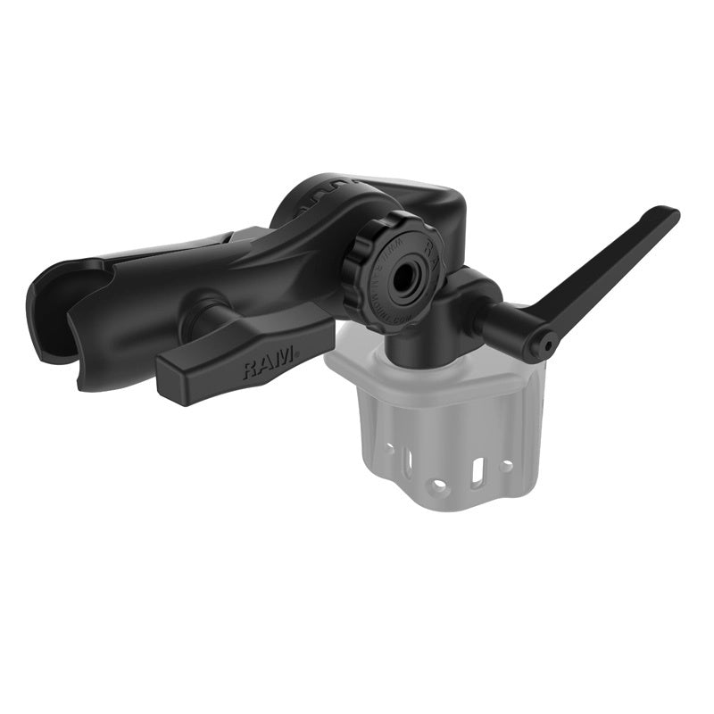 PROMOUNT - RAM Ratchet & Swing Arm with 1/2" NPT Hole and Single Socket Arm 1.5" Ball - RAM - 261 - ADJU