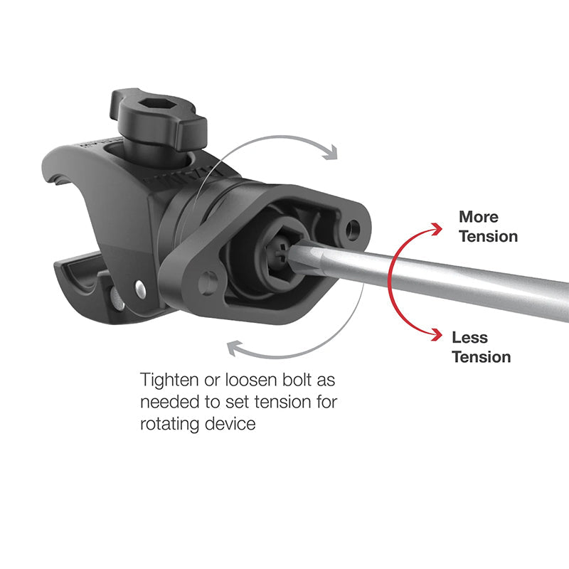 PROMOUNT-RAM Rotating Low Profile Tough-Claw Small Clamp with 2-Hole AMPS Diamond Plate-RAP-400-1RU
