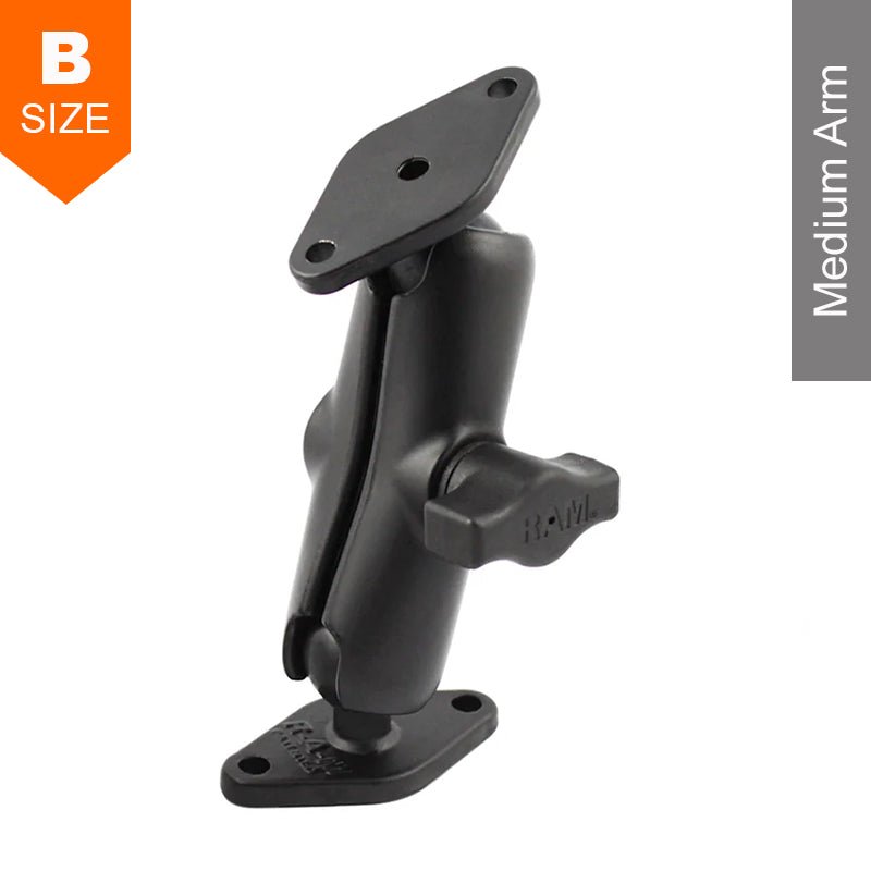 PROMOUNT - RAM Surface Mount Kit 2 x Diamond Plates 1" Ball - RAM - B - 102U