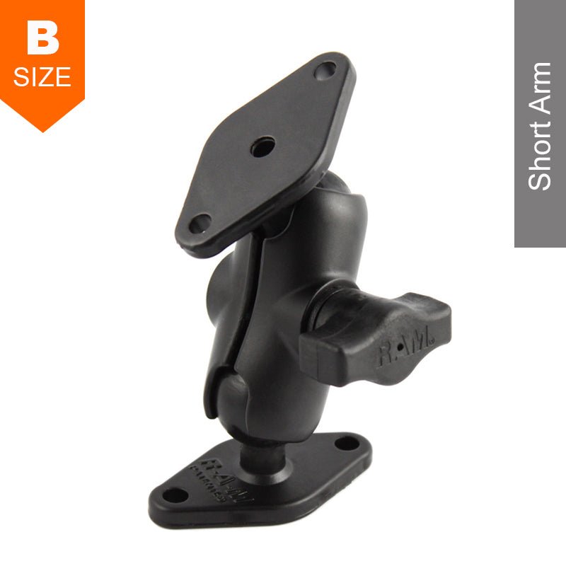 PROMOUNT - RAM Surface Mount Kit 2 x Diamond Plates 1" Ball - RAM - B - 102U - A