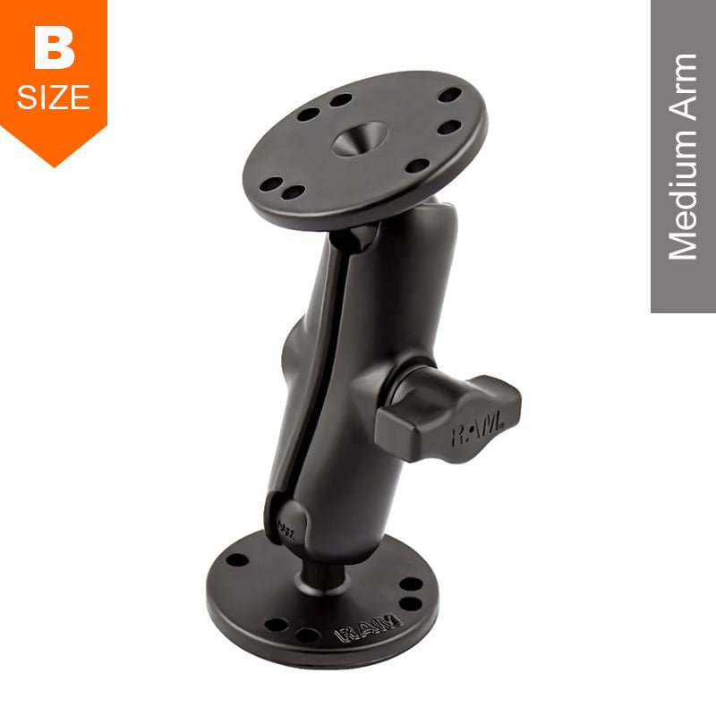 PROMOUNT - RAM Surface Mount Kit 2 x Round Bases 1" Ball - RAM - B - 101U