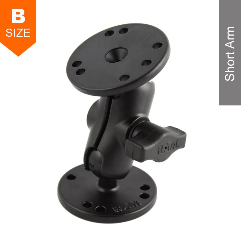 PROMOUNT - RAM Surface Mount Kit 2 x Round Bases 1" Ball - RAM - B - 101U - A