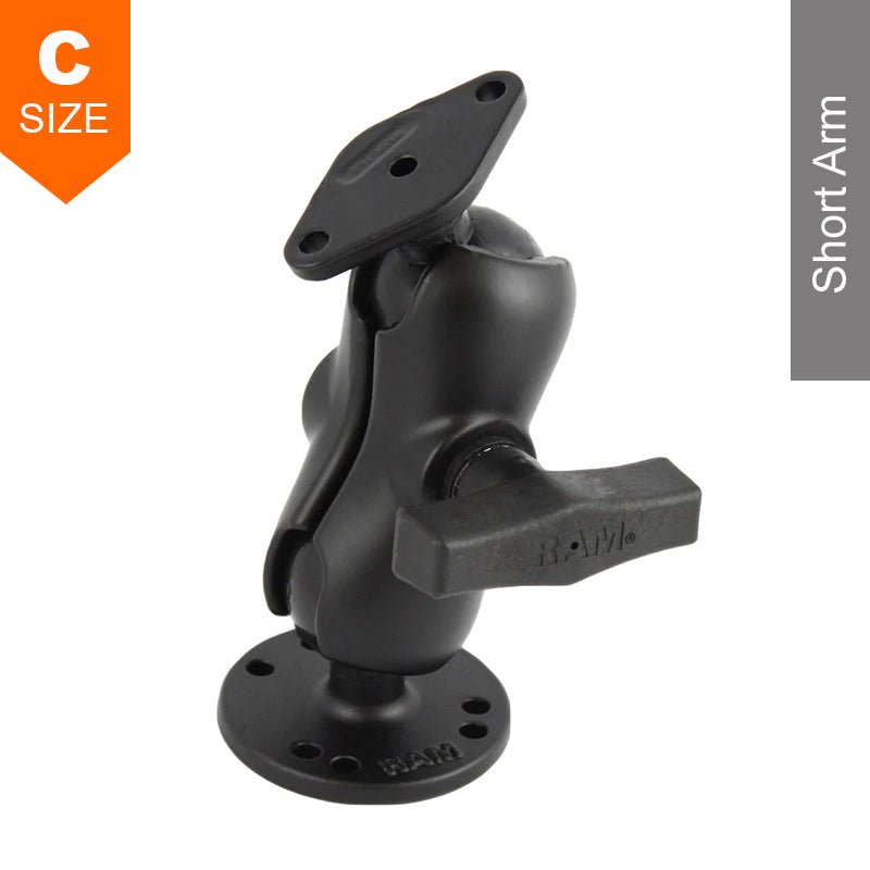 PROMOUNT - RAM Surface Mount Kit Diamond Plate 1.5" Ball - RAM - 138U - B