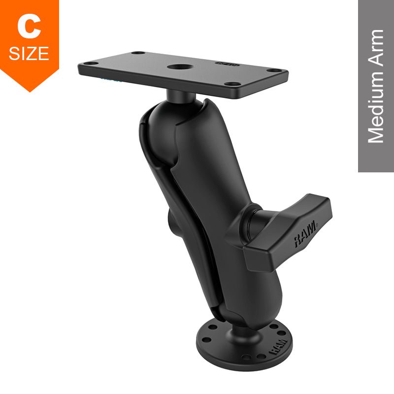 PROMOUNT - RAM Surface Mount Kit for Humminbird Helix 7 Series 1.5" Ball - RAM - 202 - 24 - 202U