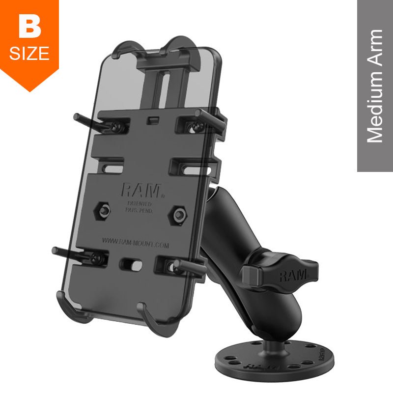PROMOUNT - RAM Surface Mount Quick - Grip Phone Mount Kit 1" Ball - RAM - B - 138 - PD3U