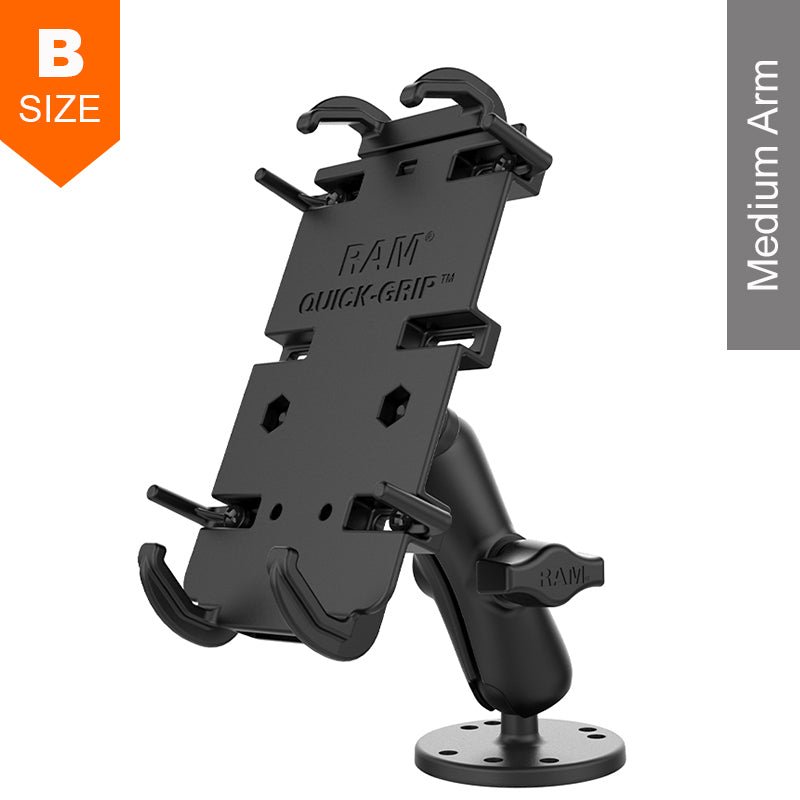 PROMOUNT - RAM Surface Mount Quick - Grip XL Phone Mount Kit 1" Ball - RAM - B - 138 - PD4U