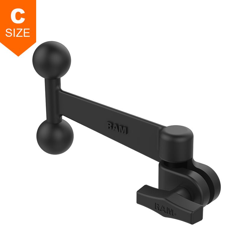 PROMOUNT - RAM Swing Arm Extension with 1/2" NPT Hole Double 1.5” Balls - RAM - 261 - 2U