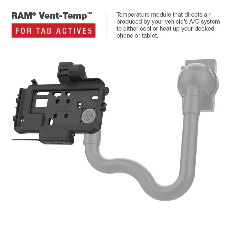 PROMOUNT-RAM Thin-Dock USB-C Power Dock for Samsung Tab Active5 & 3-RAM-HOL-SAM58CPTU
