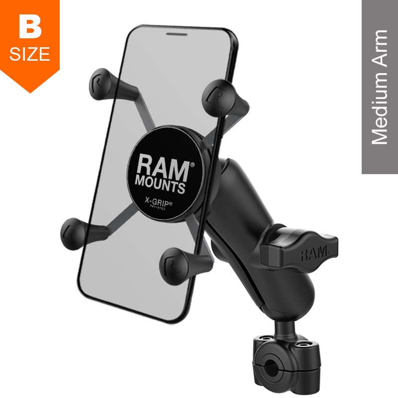 PROMOUNT - RAM Torque 10mm - 16mm Mirror Stem X - Grip Kit 1" Ball - RAM - B - 408 - 37 - 62 - UN7U