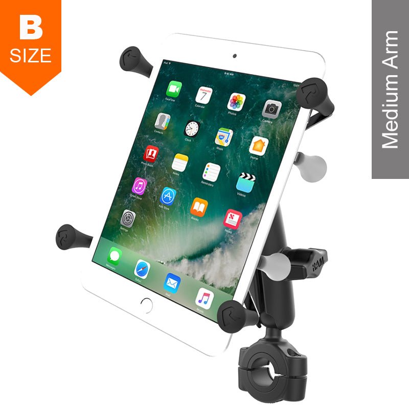 PROMOUNT - RAM Torque 19mm - 25mm Handlebar Rail 7" - 8" Tablet X - Grip Mount Kit 1" Ball - RAM - B - 408 - 75 - 1 - UN8U