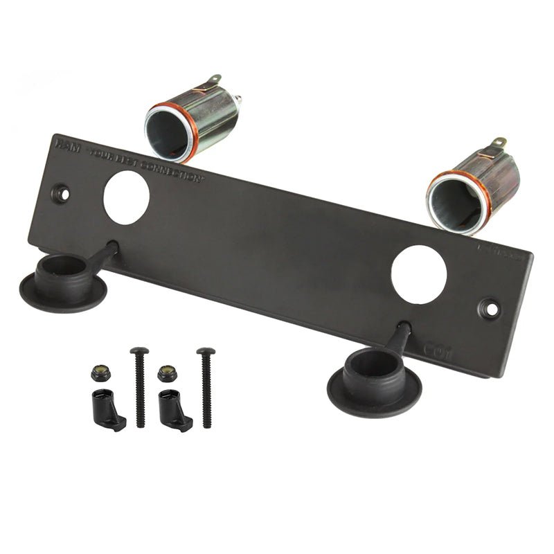 PROMOUNT - RAM Tough - Box 50mm (2") Faceplate with 12V Lighter Receptacles - RAM - FP2 - CIG2
