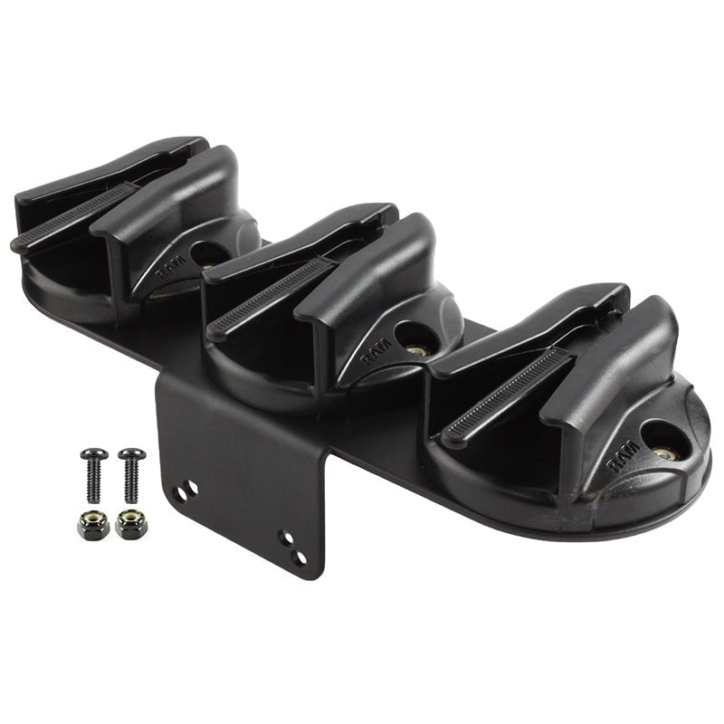 PROMOUNT - RAM Tough - Box Triple Microphone Clip with 90 - Degree Bracket - RAM - VC - MC3