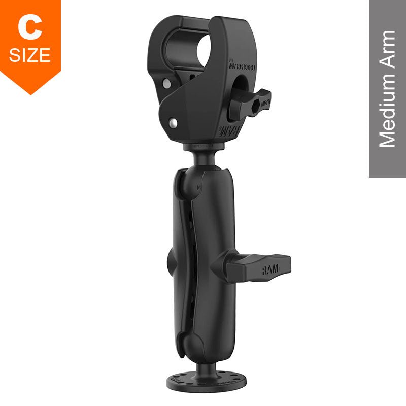 PROMOUNT - RAM Tough - Claw 25 - 41mm Medium Clamp Trolling Motor Stabiliser 1.5" Ball - RAP - 404 - 202U