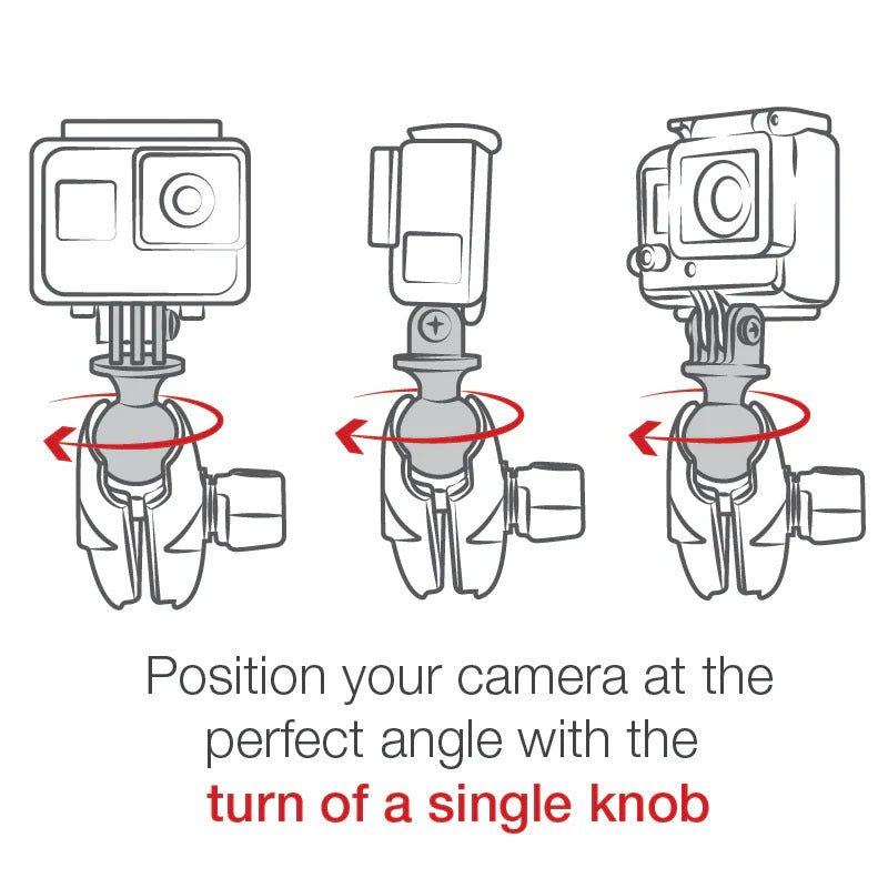 PROMOUNT - RAM Tough - Claw GoPro Action Camera Short Arm Mount Kit - RAP - B - 400 - A - GOP1U