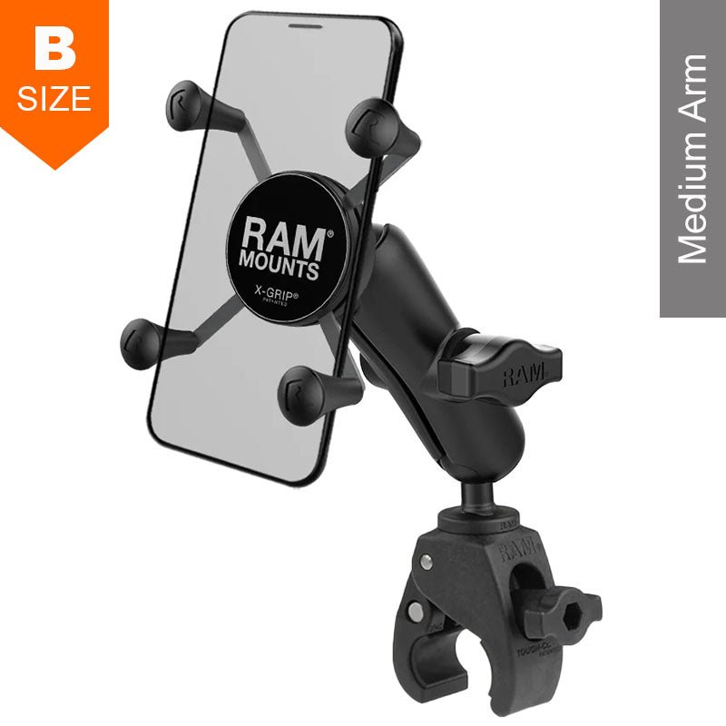 PROMOUNT - RAM Tough - Claw Small Clamp Large X - Grip Phone Mount Kit 1" Ball - RAM - B - 400 - UN10U