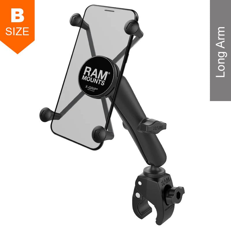 PROMOUNT - RAM Tough - Claw Small Clamp Large X - Grip Phone Mount Kit 1" Ball - RAM - B - 400 - C - UN10U