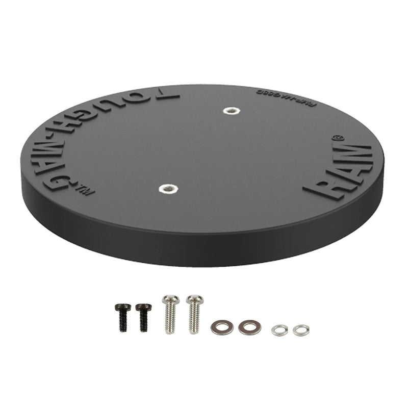 PROMOUNT - RAM Tough - Mag 88mm Round Base Adapter with 2 - Hole AMPS Pattern - RAM - MAG88DU