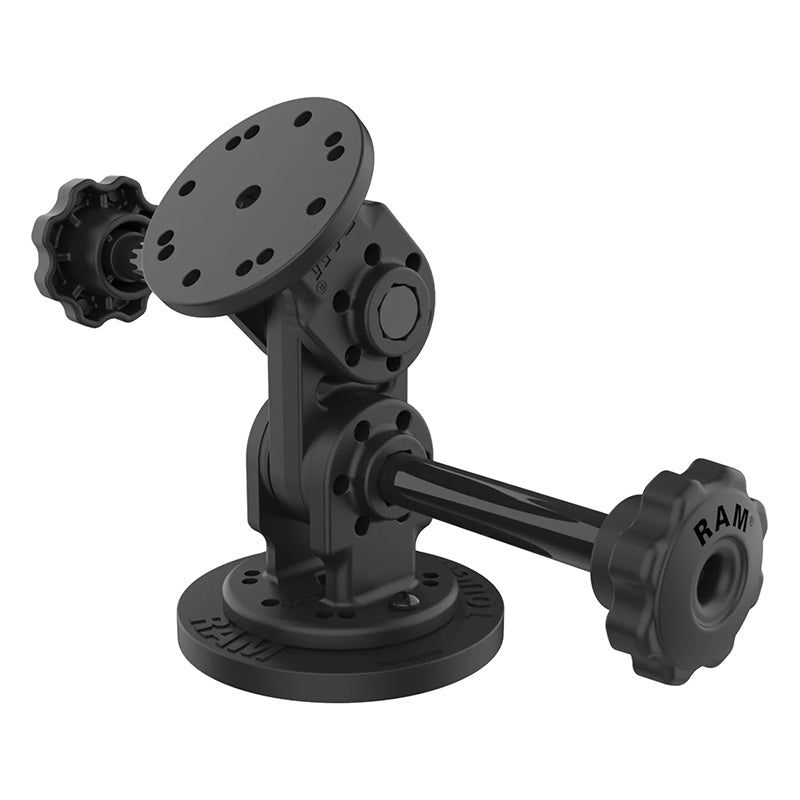 PROMOUNT - RAM Tough - Mag Dual Straight Pivot Magnetic AMPS Mount with Knob - RAP - 101 - PV4 - 2S - MAG88U