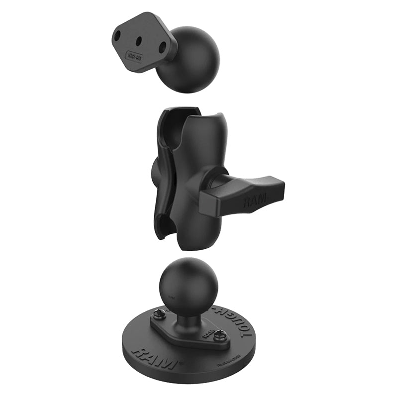 PROMOUNT - RAM Tough - Mag Heavy Duty Surface Mount Kit Diamond Plate 1.5" Ball - RAM - 138 - MAG88U