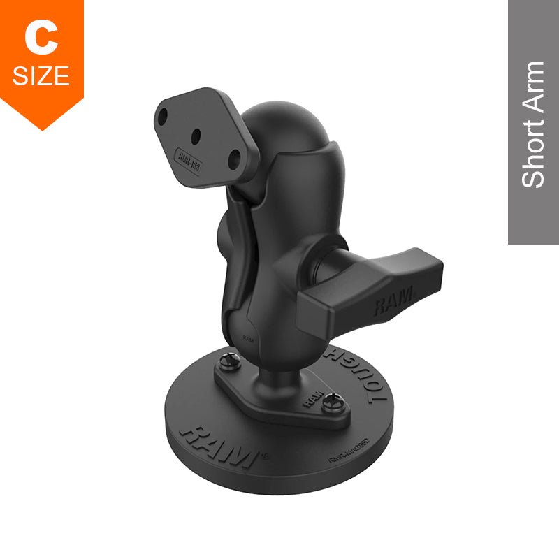 PROMOUNT - RAM Tough - Mag Heavy Duty Surface Mount Kit Diamond Plate 1.5" Ball - RAM - 138 - B - MAG88U