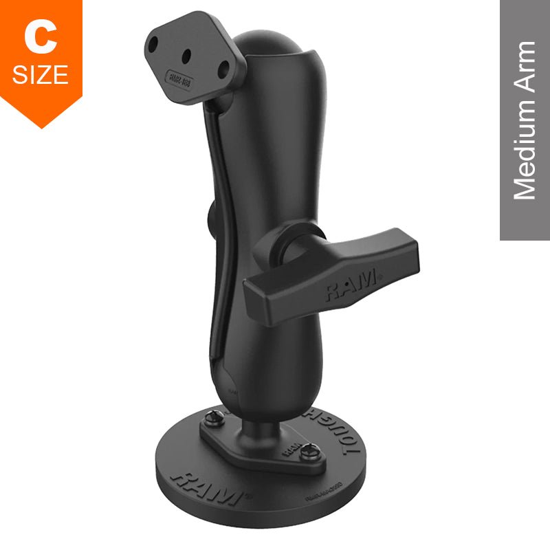 PROMOUNT - RAM Tough - Mag Heavy Duty Surface Mount Kit Diamond Plate 1.5" Ball - RAM - 138 - MAG88U