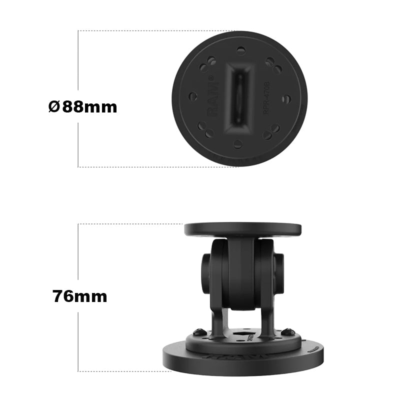 PROMOUNT - RAM Tough - Mag Single Pivot Magnetic AMPS Mount - RAP - 101 - PV4 - NK - MAG88U