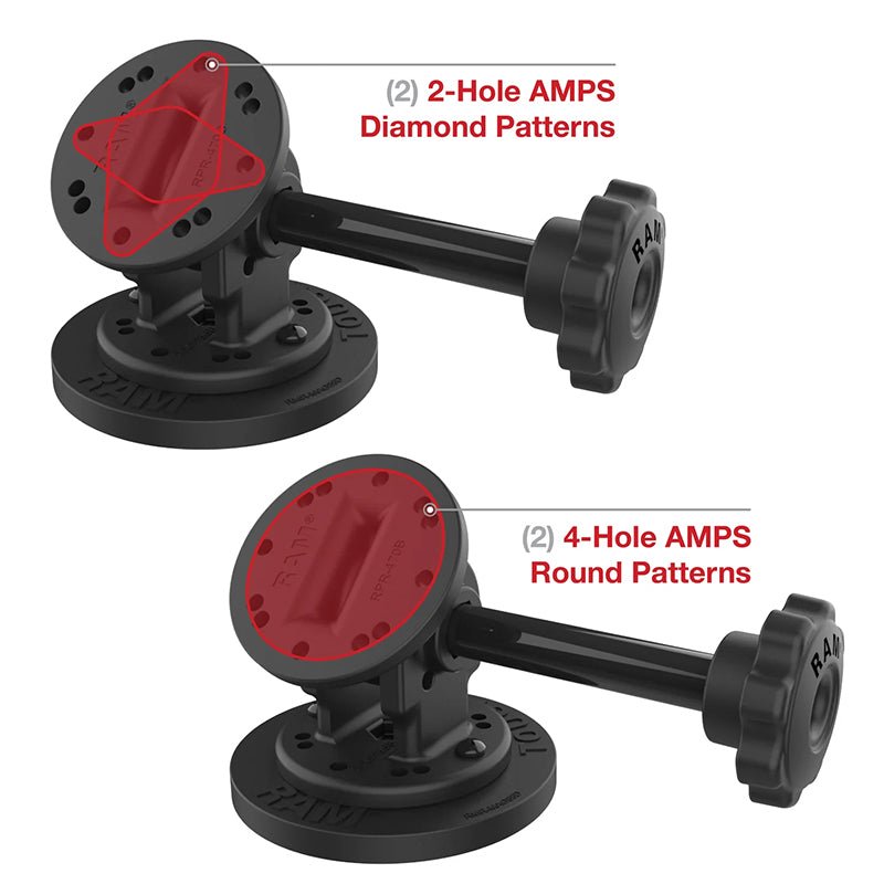 PROMOUNT - RAM Tough - Mag Single Pivot Magnetic AMPS Mount with Knob - RAP - 101 - PV4 - MAG88U