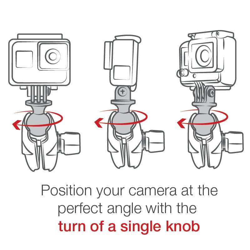 PROMOUNT - RAM Tough - Strap Handlebar GoPro Action Camera Mount Kit 1" Ball - RAP - B - 460 - A - GOP1U