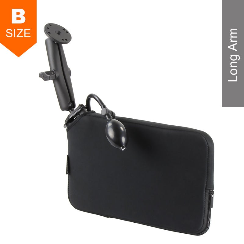 PROMOUNT - RAM Tough - Wedge Seat Mount Round Plate & Expansion Pouch 1" Ball - RAM - B - 407 - C - 202 - PUMPU