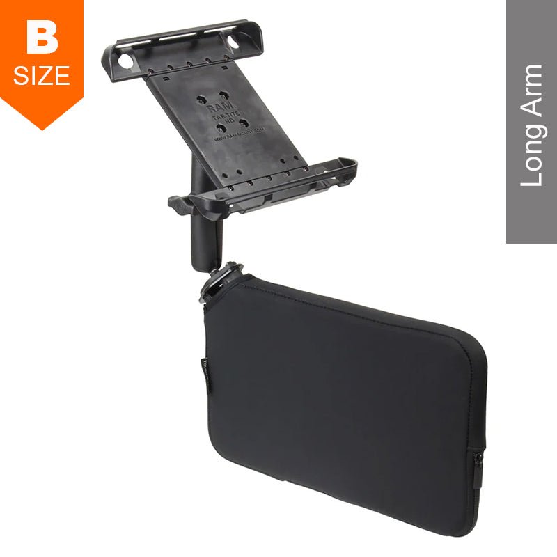 PROMOUNT-RAM Tough-Wedge Seat Mount Tab-Tite Holder for 10" - 11" Tablets Kit 1" Ball-RAM-B-407-201-C-TAB3U