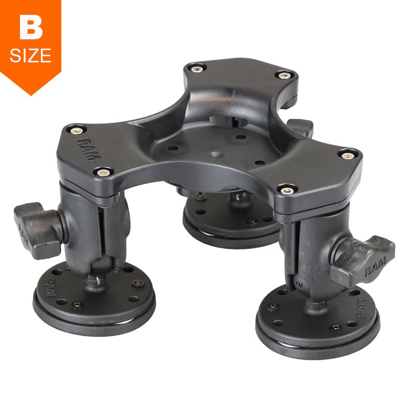 PROMOUNT - RAM Triple Ball and Socket Magnetic Base with AMPS Hole Pattern 1" Ball - RAP - 365B - 1 - 339U