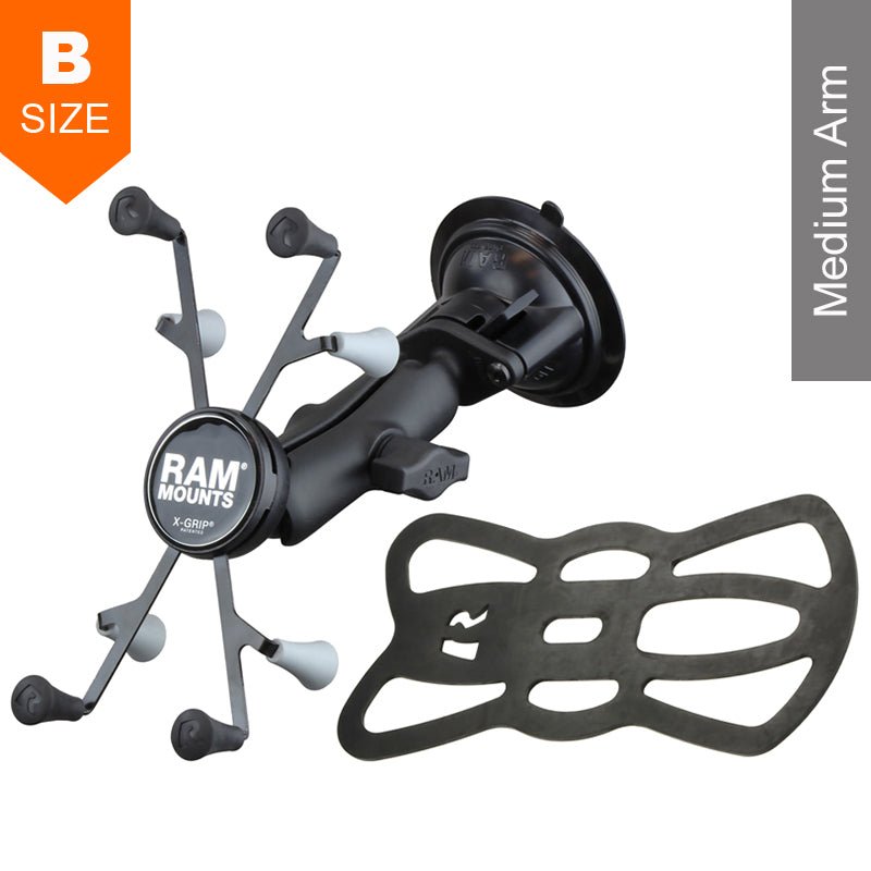 PROMOUNT - RAM Twist - Lock Suction Cup 7" - 8" Tablet X - Grip Mount Kit 1" Ball - RAM - B - 166 - UN8U