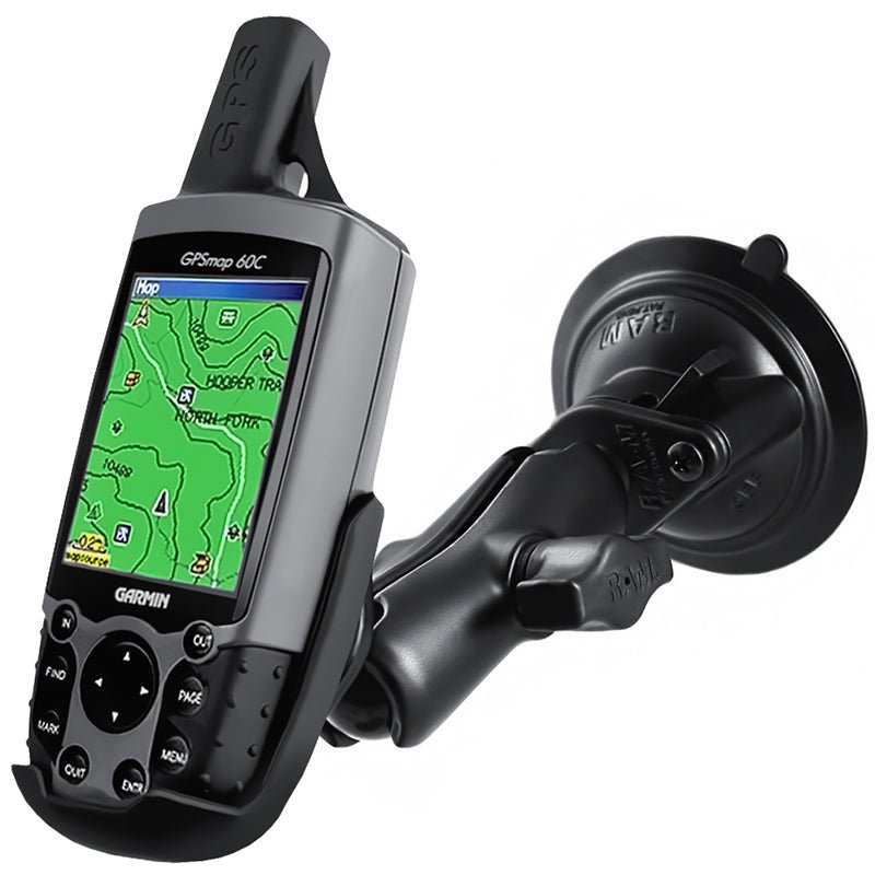 PROMOUNT - RAM Twist - Lock Suction Cup Garmin Astro 220 GPSMAP 60 Mount Kit 1" Ball - RAM - B - 166 - GA12U