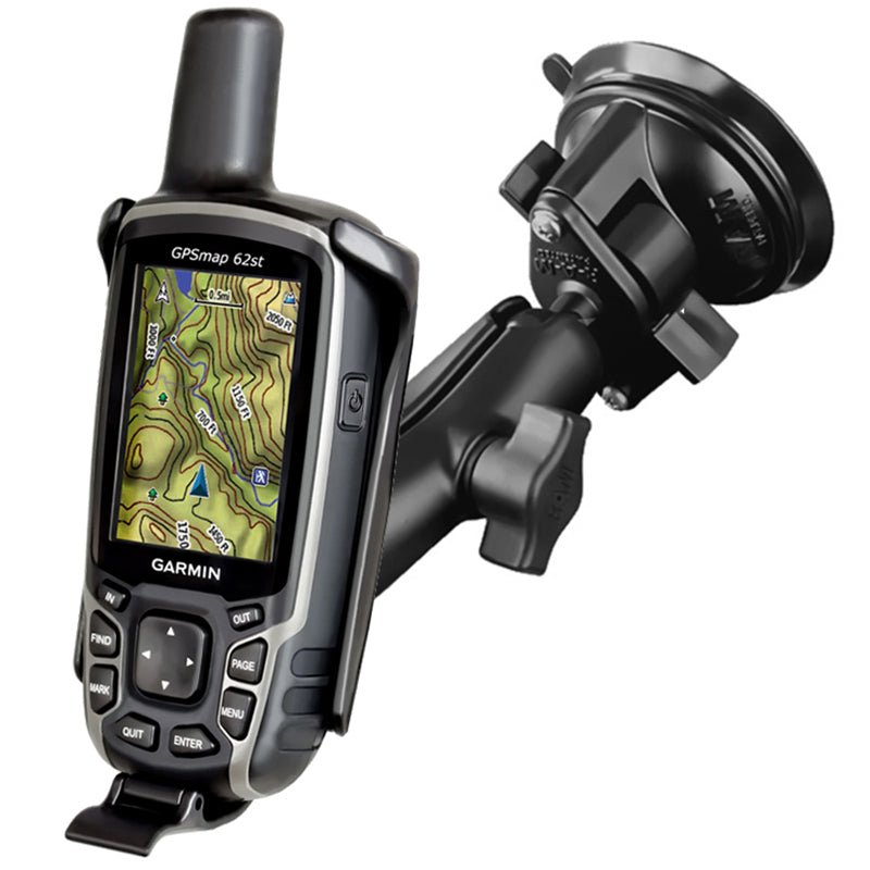 PROMOUNT - RAM Twist - Lock Suction Cup Garmin Astro 320 GPSMAP 62 & 64 Mount Kit 1" Ball - RAM - B - 166 - GA41U