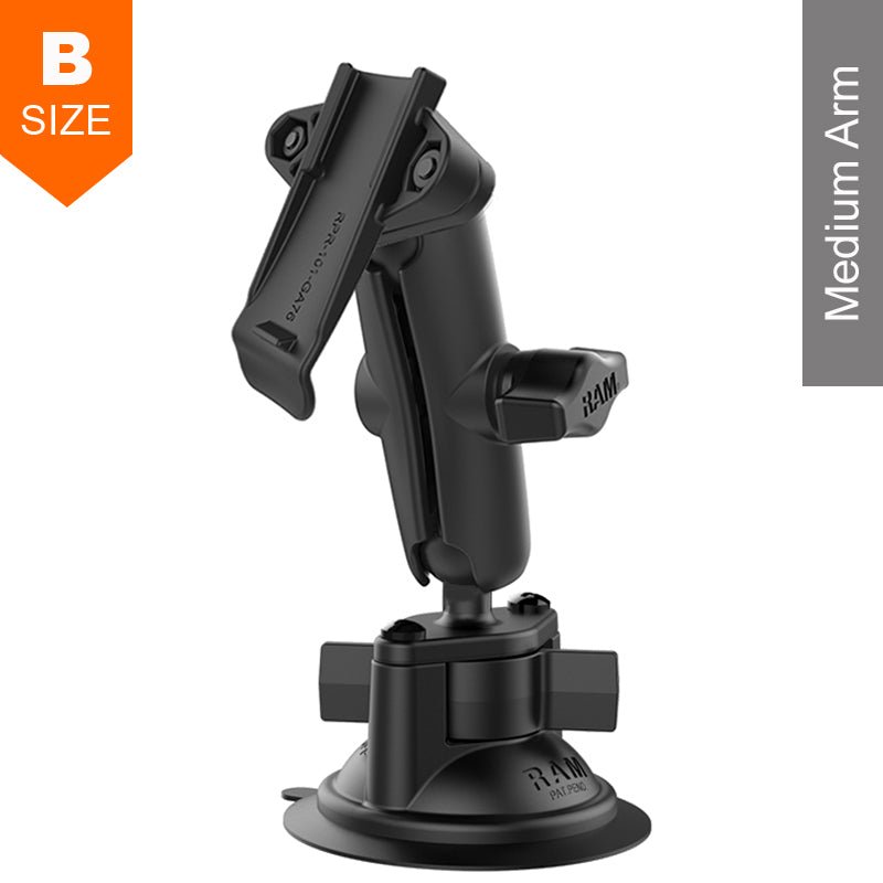 PROMOUNT - RAM Twist Lock Suction Cup Garmin Handheld GPS Spine Kit 1" Ball - RAM - B - 166 - GA76U