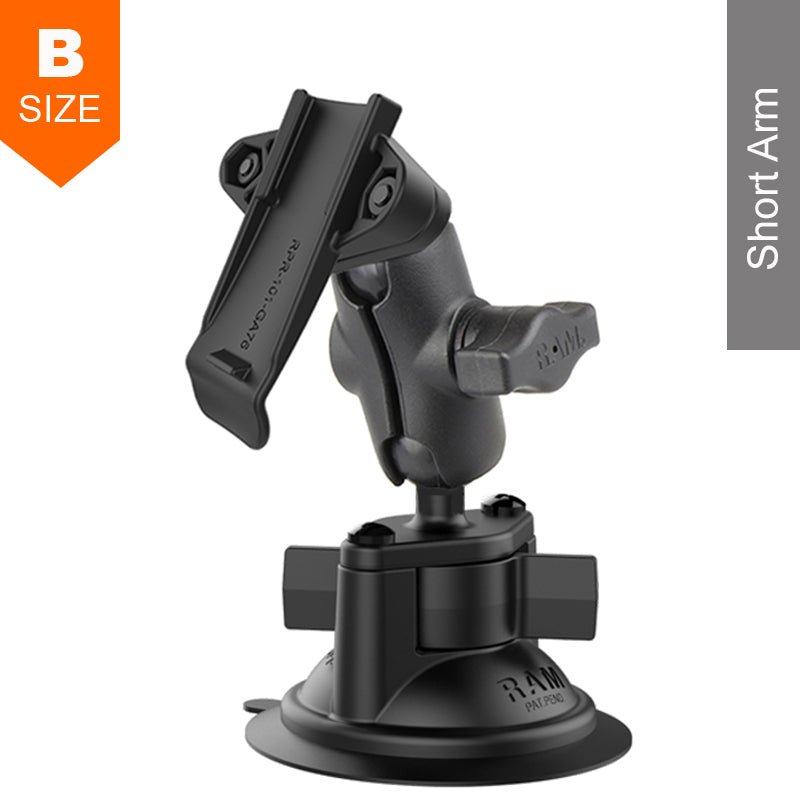 PROMOUNT - RAM Twist Lock Suction Cup Garmin Handheld GPS Spine Kit 1" Ball - RAM - B - 166 - A - GA76U