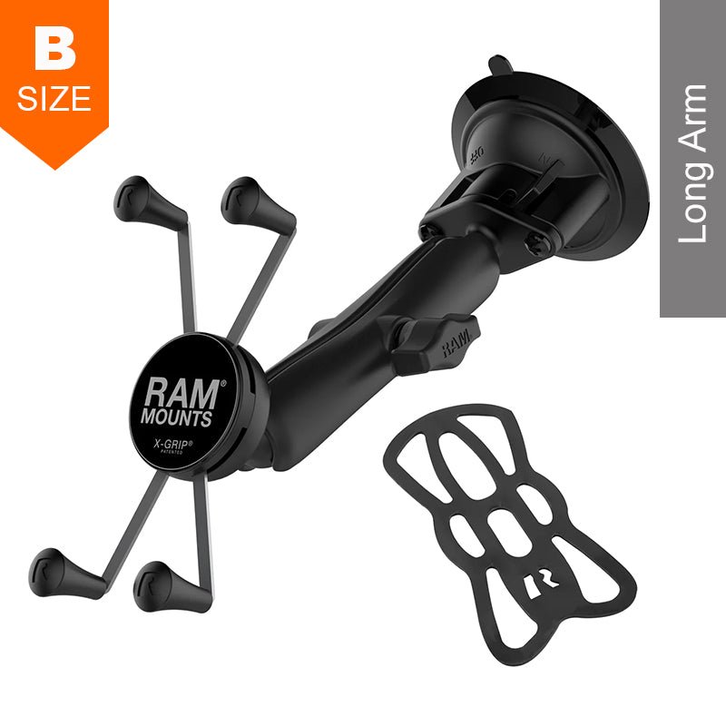 PROMOUNT - RAM Twist - Lock Suction Cup Large X - Grip Phone Mount Kit 1" Ball - RAM - B - 166 - C - UN10U
