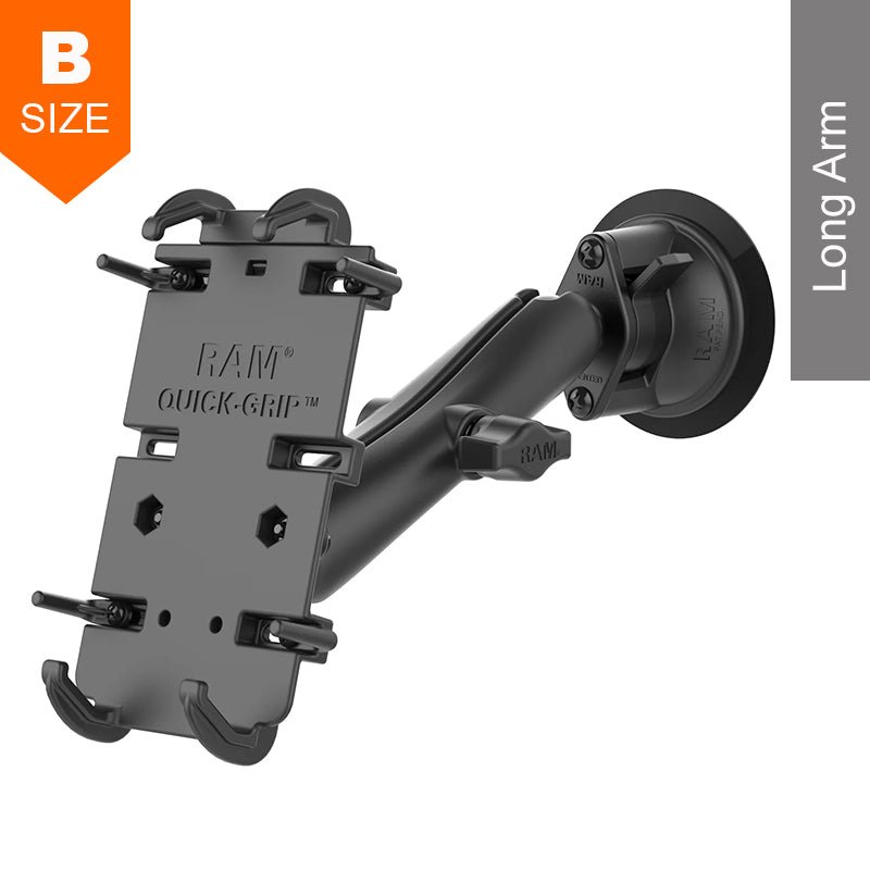 PROMOUNT - RAM Twist - Lock Suction Cup Quick Grip XL Phone Kit 1" Ball - RAM - B - 166 - C - PD4U