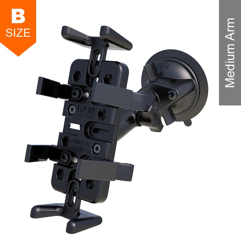 PROMOUNT - RAM Twist - Lock Suction Cup Universal Finger - Grip Mount Kit 1" Ball - RAM - B - 166 - UN4U