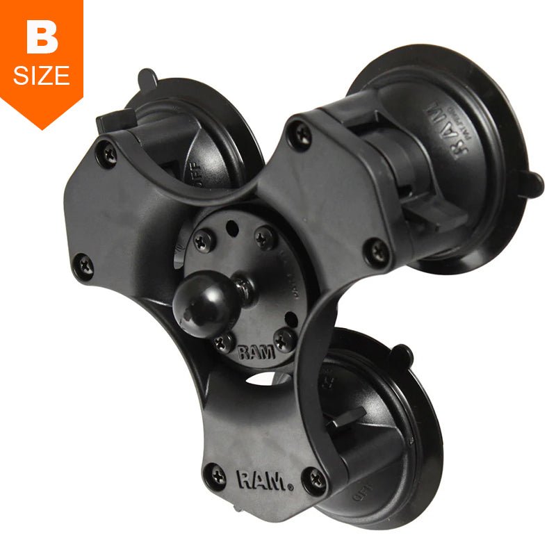 PROMOUNT - RAM Twist - Lock Triple Suction Cup Base 1" Ball - RAP - B - 365 - 224 - 1U