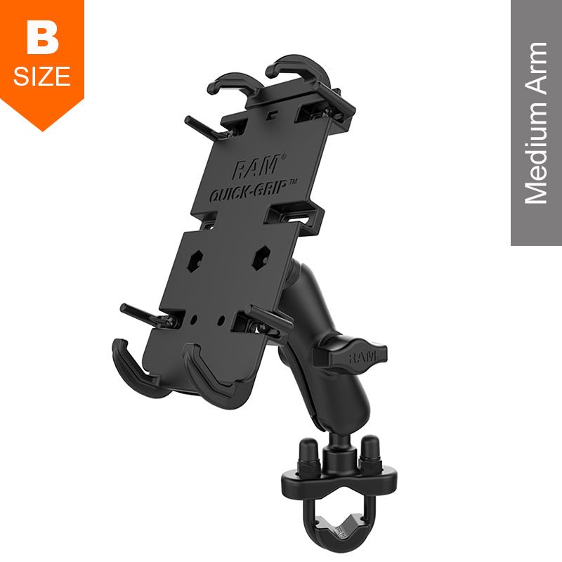 PROMOUNT - RAM U - Bolt Handlebar Rail Quick Grip XL Phone Kit 1" Ball - RAM - B - 149Z - PD4U